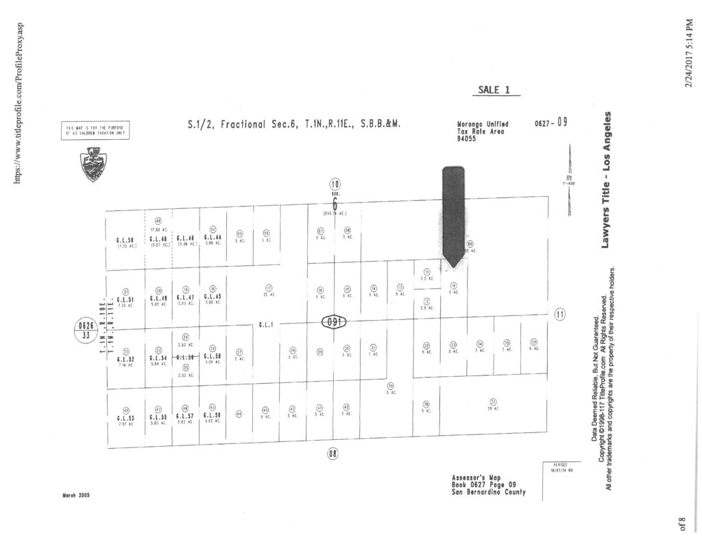 TRUST SALES – LAND